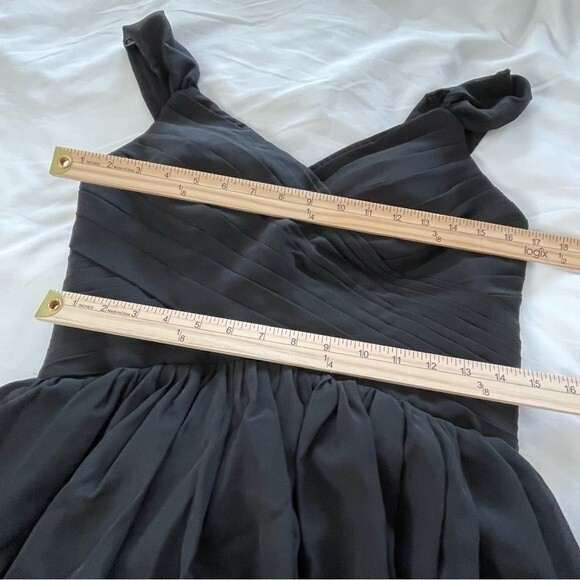 NWT Jaeden Black Ruched Sweetheart Neck Dress Size Medium - Picture 8 of 9